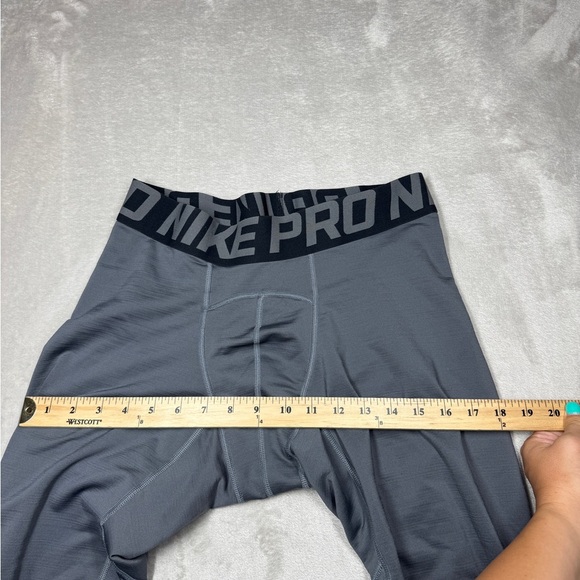 Nike Pro Men’s Grey Compression Training Performance Leggings Tights Size Small - Picture 7 of 16